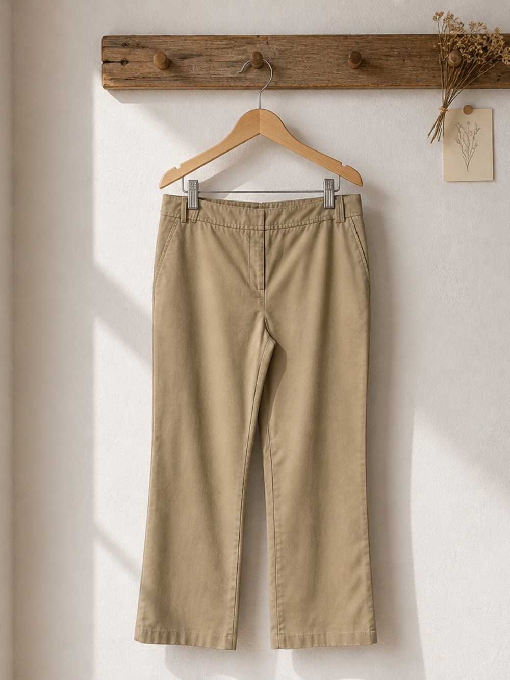 Halogen Taylor-fit pants in Khaki